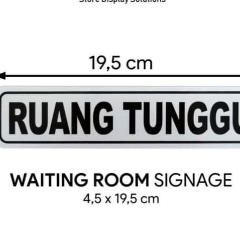 

JUAL SIGN LABEL STICKER RUANG TUNGGU 19,5CM - 4,5CM