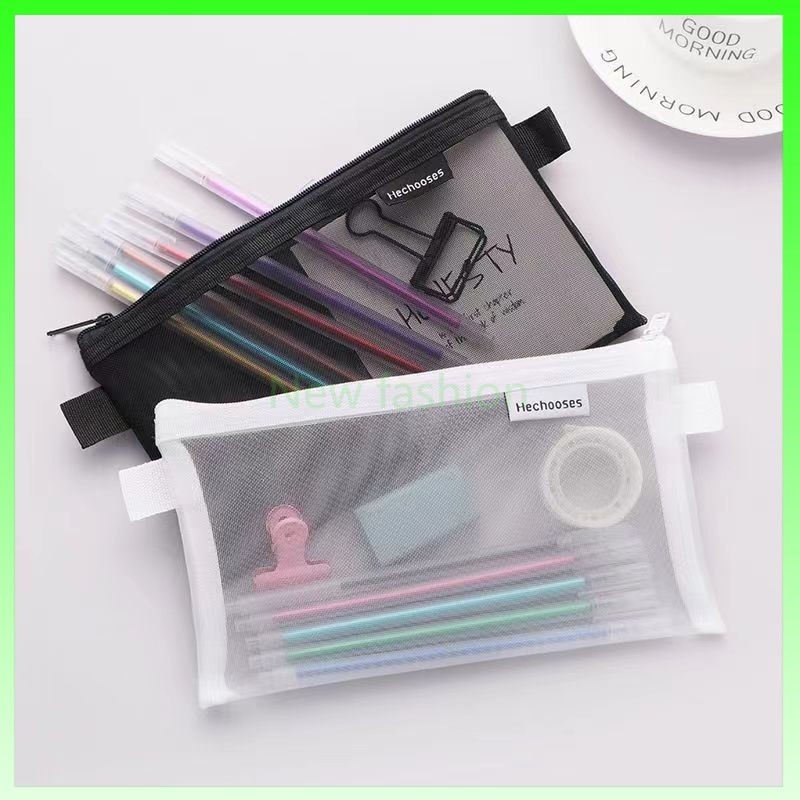 

Large-Capacity Transparent Pencil Case Student Stationery Storage Bag/Tas pensil transparan sederhana