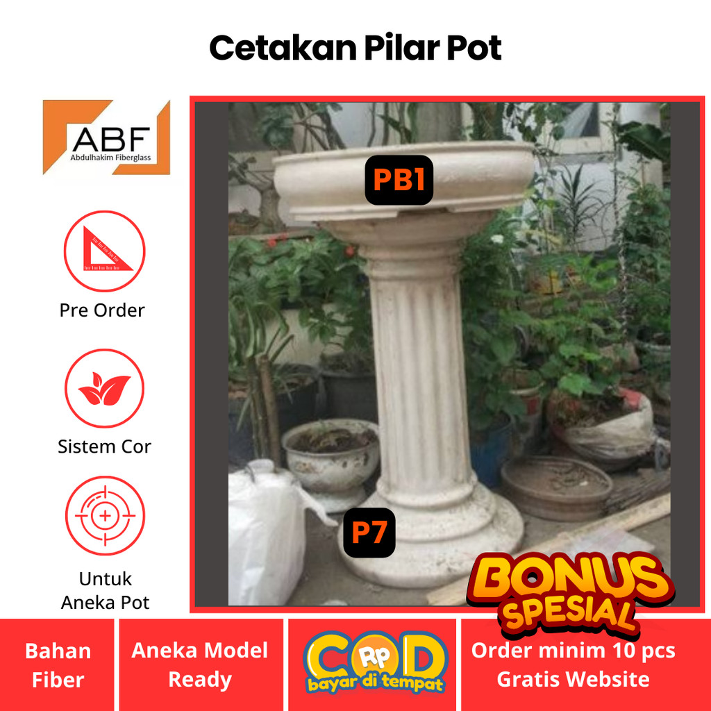 Cetakan Pilar Pot 70cm / Pilar Pot Bunga Semen / Pot Bonsai / Pilar Bonsai