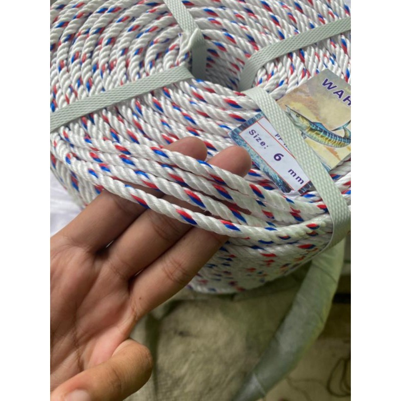 

ATH TALI TAMBANG PLASTIK 6 MILI 1 ROLL 220 METER / TALI TAMBANG 6 MILI 1 ROLL / TAMBANG 6 MILI 1