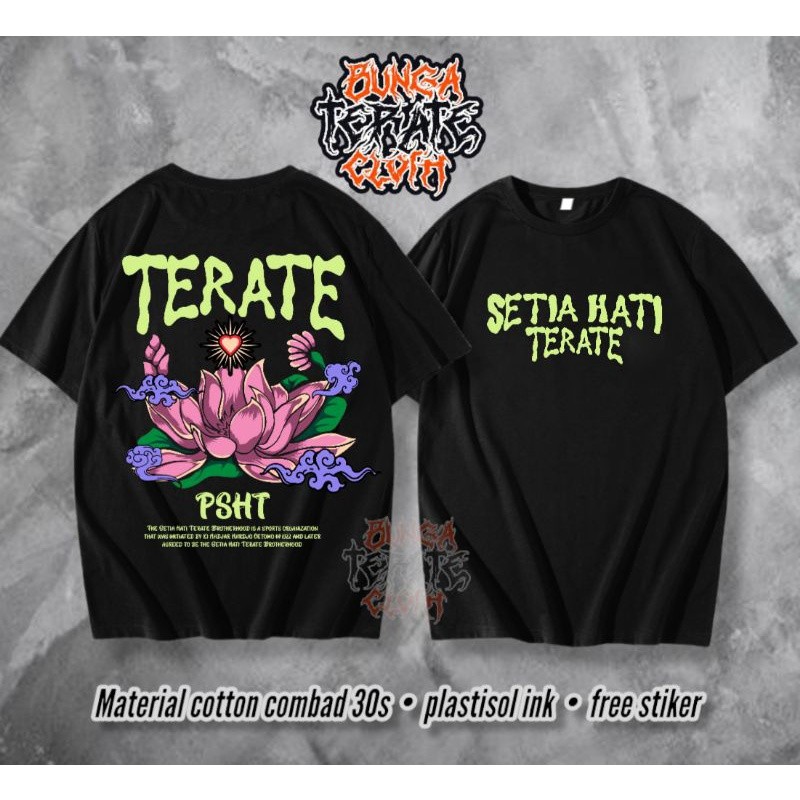 KAOS PSHT KAOS TERATE ESTETIK KAOS PSHT BUNGA KAOS TERATE BUNGA TERATE BY TERATECLOTH