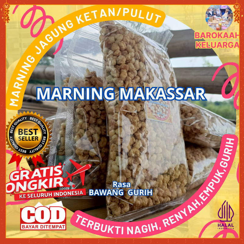 

CEMILAN SNACK MARNING JAGUNG SULTAN/MAKARONI MARNING JAGUNG KETAN Putih/ SNACK MARNING JAGUNG JAGUNG MILENIAL/ CEMILAN MARNING JAGUNG TERBUKTI SUPER DUPER EMPUK RENYAH SETENGAH KG KILOGRAM (500gr)