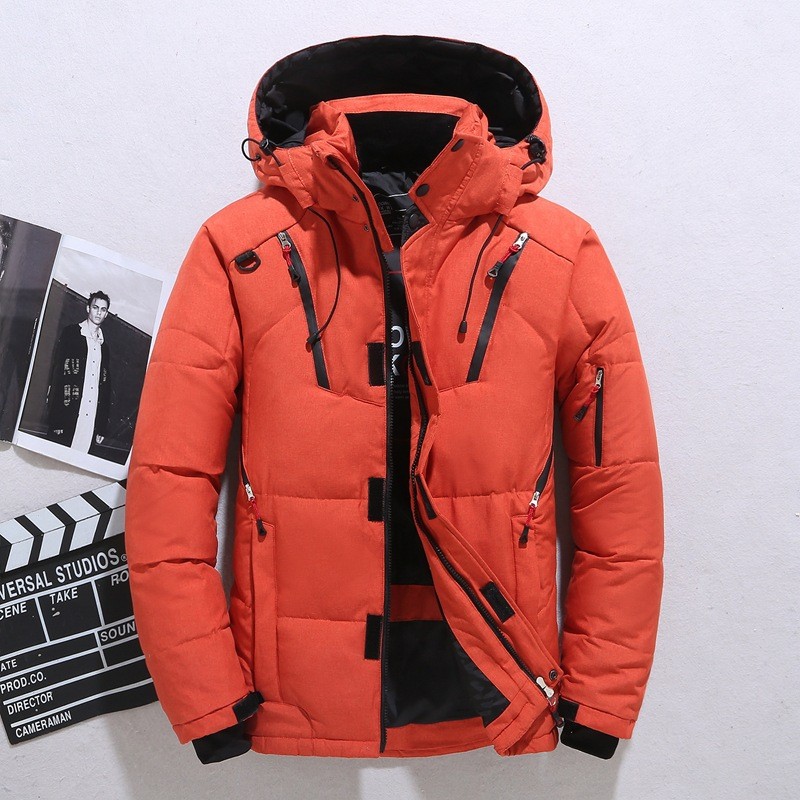 Winter Mens Down Jacket High-quality White Duck Down Coat -20 Degree Windproof Jacket Men Hooded Cas