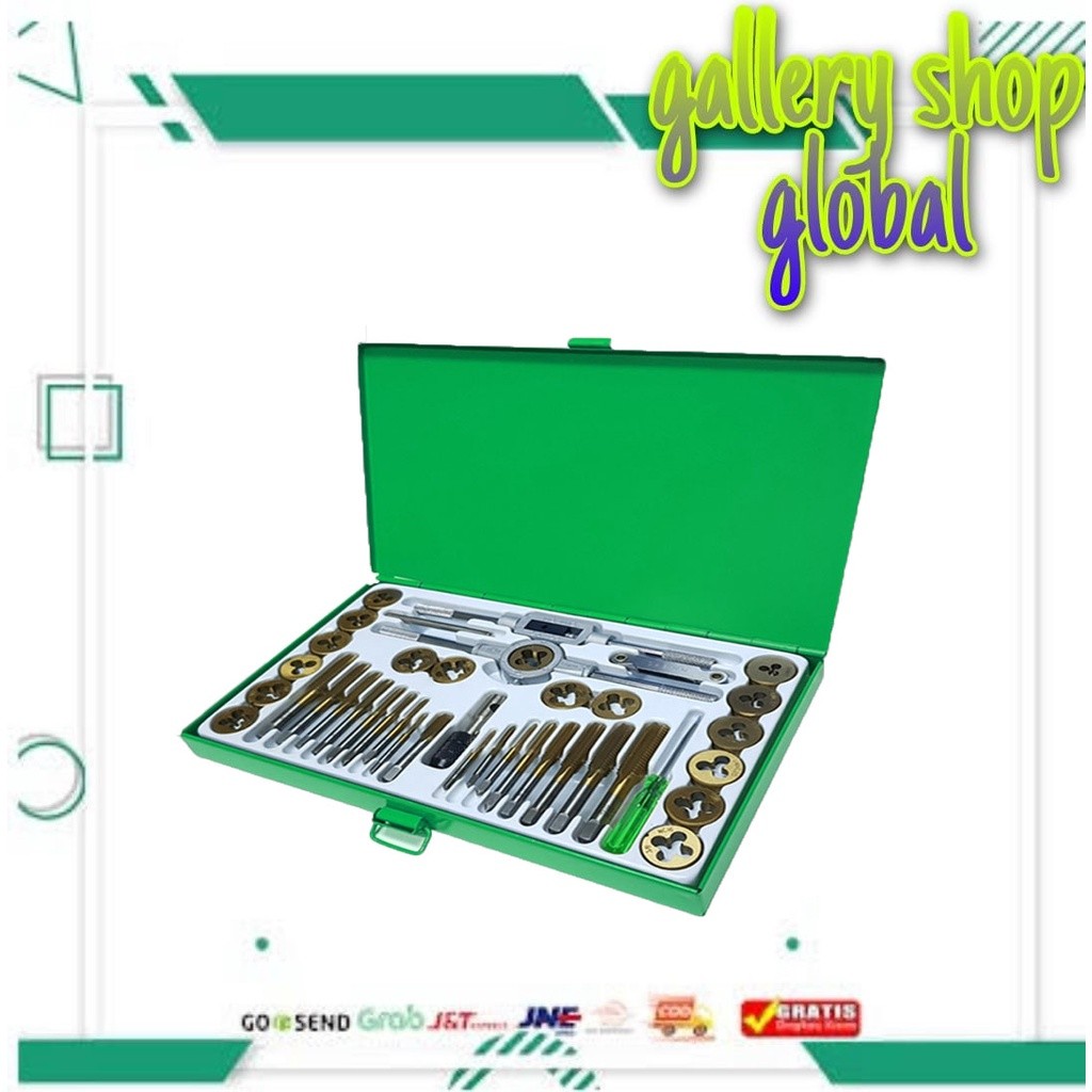 TEKIRO TAP AND DIES SET 40 PCS - ALAT SENAI DAN TAP BAUT TEKIRO 40 PCS