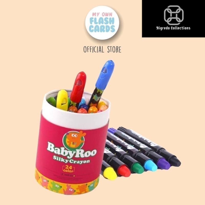 

Joan Miro Babyroo Washable 6pcs 12pcs or 24pcs Silky Crayon Baby Roo Krayon Aman Body Face Painting