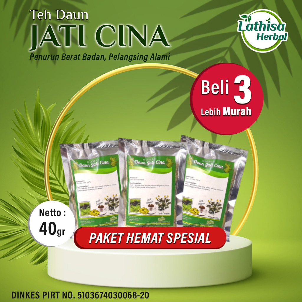 

Teh daun jati cina aur Paket Diet Pelangsing Murah 3 bungkus