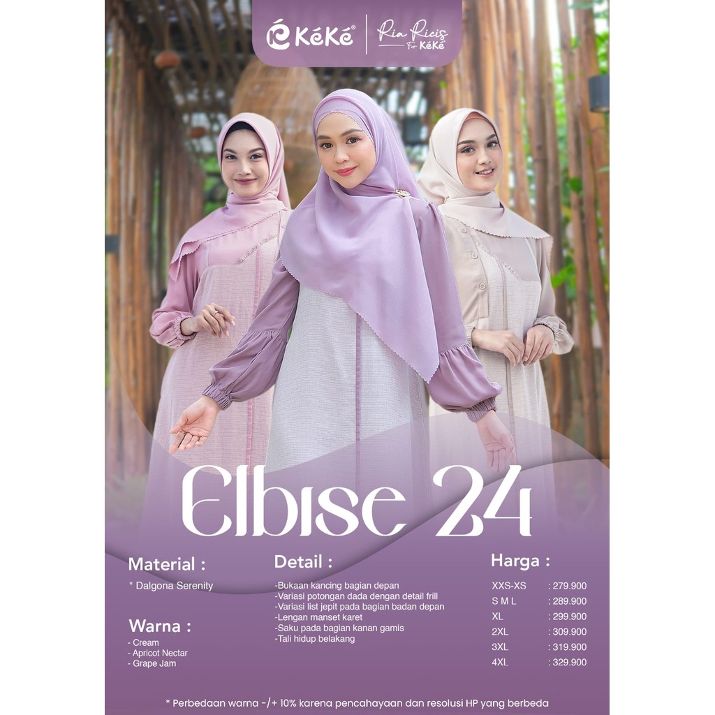 Keke Gamis Dewasa Premium Elbise 24 | Gamis Keke Terbaru | Gamis Premium |