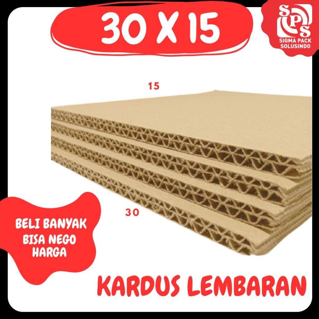 

Kardus Lembaran 30x15 / 20x15 Sheet Polos Double Wall Coklat Karton Warna MEDIAKIT