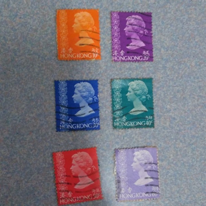 

Perangko Hongkong Ratu Elisabeth 6piece