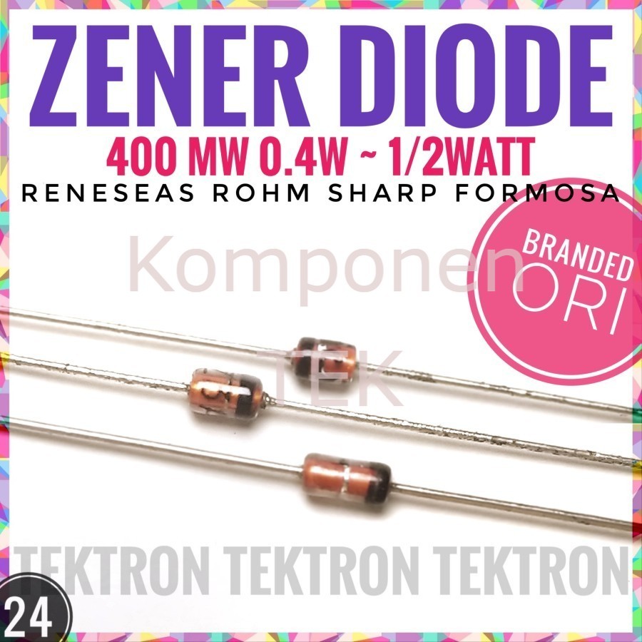 ZENER DIODE 6.2V 400mW BRANDED ZD harga perbuah MTZJ6.2C eq 1N753 1N821 1N823 1N825 1N827 1N829