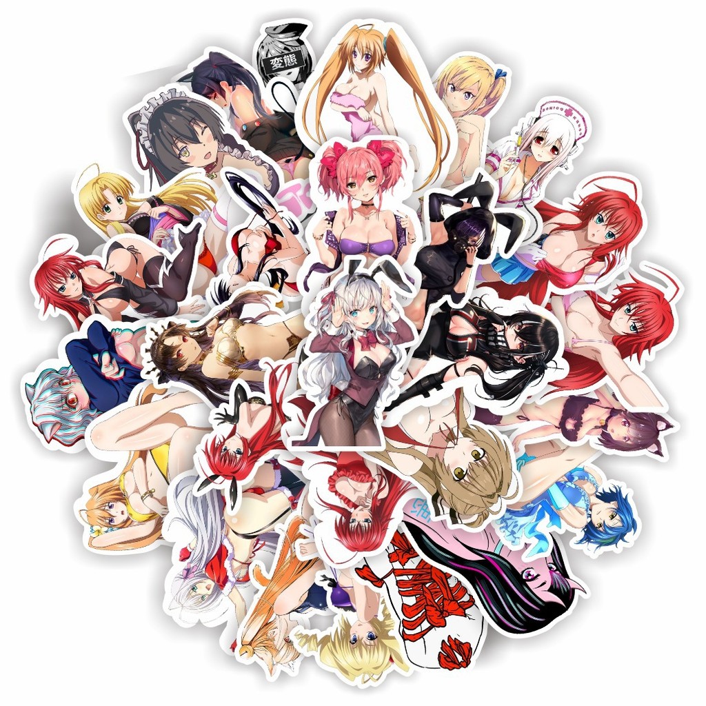100 Pcs Sexy Beautiful Girl Anime Cartoon Waifu Sticker Swimsuit Rabbit Girl Waterproof Sitcker Note