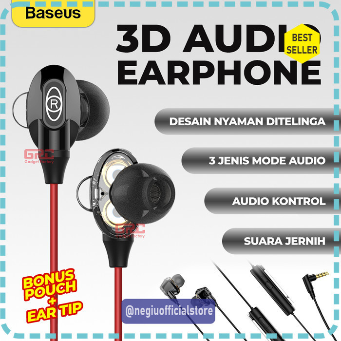 (GFT) Baseus Gaming Earphone H08 Surround 3D Fortnite PUBG GAMO - White Grey