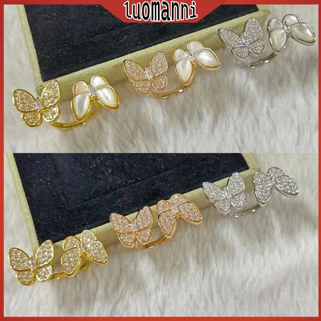 COD 【17K/ 750】（2.0gram）Cincin Kupu-Kupu/Cincin Platinum/Cincin Kawin