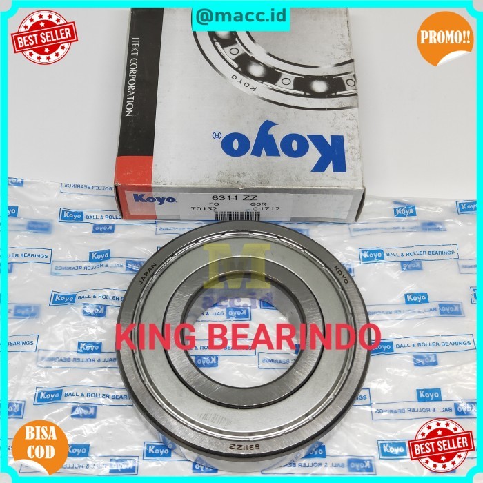 PROMO MACCID BEARING 6311 ZZ KOYO 6311ZZ KOYO 6311Z UK55X120X29MM