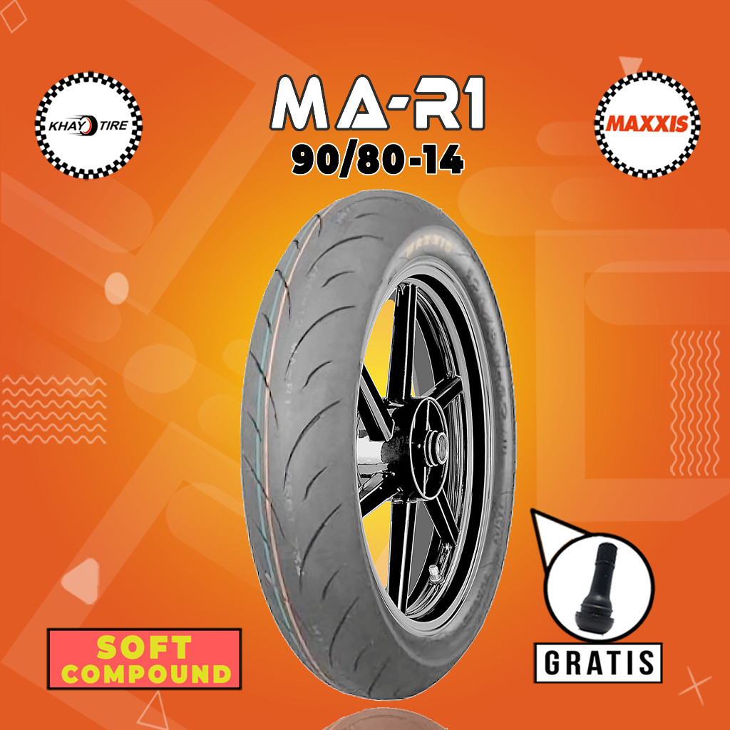 Ban Motor Matic Soft Compound MAXXIS MA-R1 90/80 Ring 14 Tubeless
