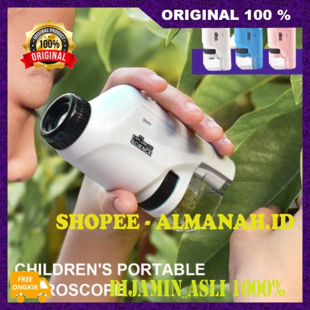 [BISA COD] Mikroskop Mini Portable Mainan Edukasi Anak Microscope Anak Mikroskop Mini Pocket Lab ASL