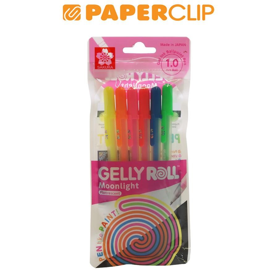

PULPEN / PEN SAKURA GELLY ROLL MOONLIGHT XPGB10-ML6A FLUORESCENT SET 6
