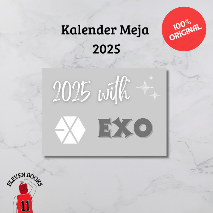 

EXO Kpop Calendar Aesthetic 2025 A5 - Kalender Meja Planner /Duduk Estetik Size A5