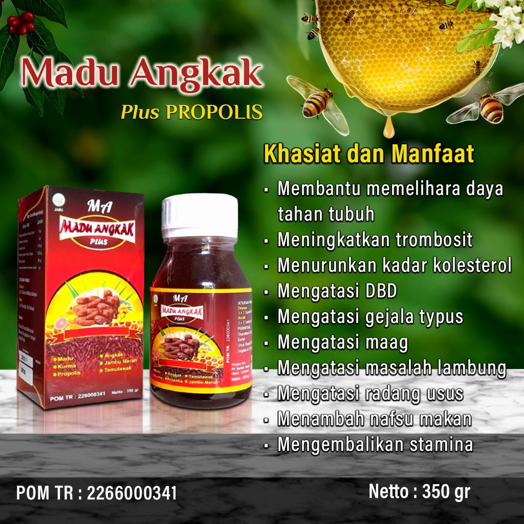 Madu Angkak Sari kurma angkak plus jambu biji mengobati dbd tipes