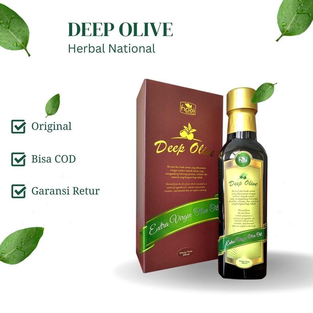 

Deep Olive Extra Virgin Olive Oil 250ml BPOM etc