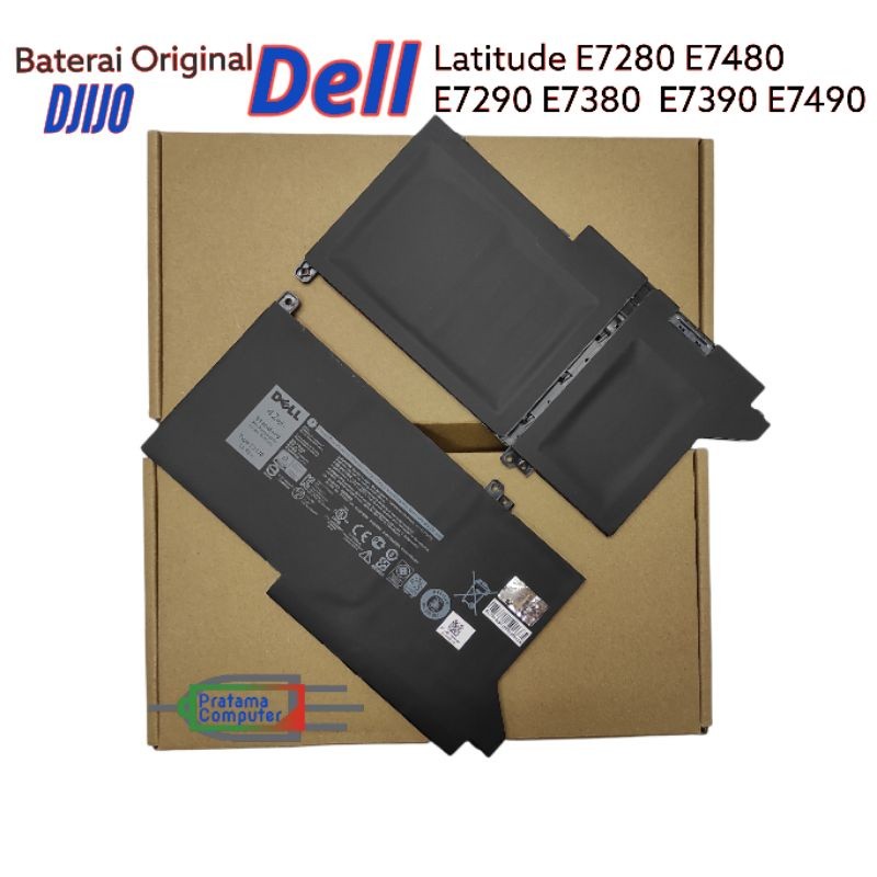 Baterai Battery Batre Laptop DELL Latitude E7280 E7480 E7290 E7380 E7390 E7490 DJ1J0 djij0