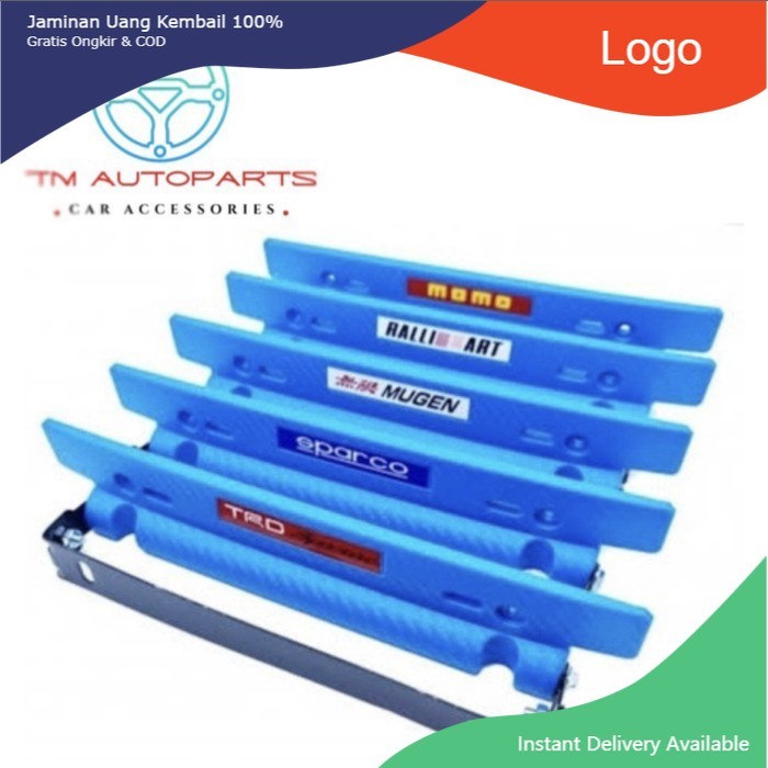 Tatakan dudukan tempat plat nomor mobil JDM racing biru universal - Sparco Tasya_Variasi_Mobil