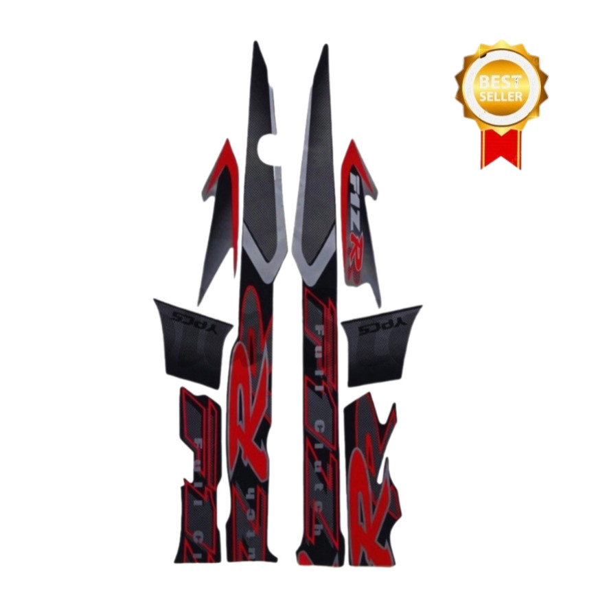 Stiker Striping Yamaha F1ZR F1 Zr 2002 Full Clutch Hitam Merah List Body Motor Standar F1ZR 2002