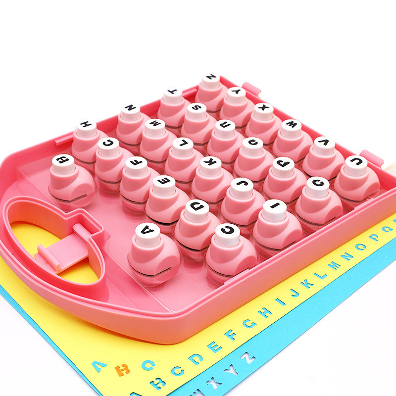 

26 English letter / alphabet craft hole punch set Scrapbook Handmade punchers paper cutter