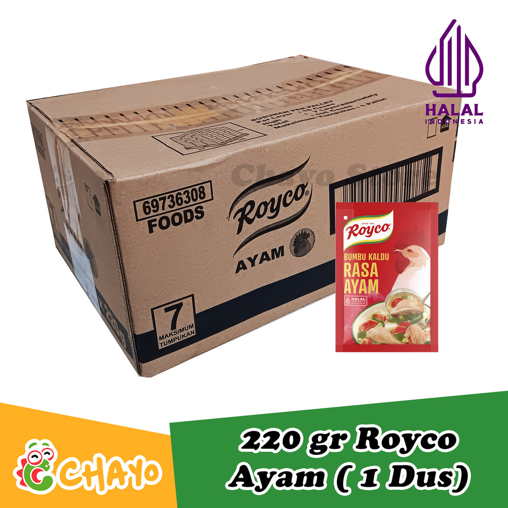 

Royco Kaldu Ayam 220 gr Bumbu Kaldu Praktis Halal Kaldu Ayam Penyedap Rasa Instan