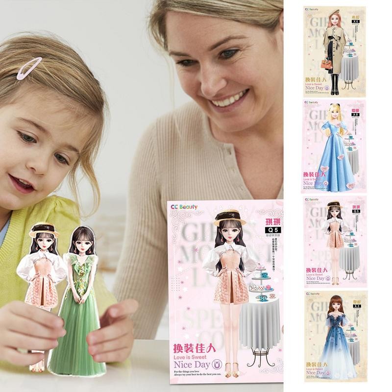 Magnetic Dress Up Dolls Safe And Harmless Princess Dress Up Doll Set Portable Princess Dress Up Pape