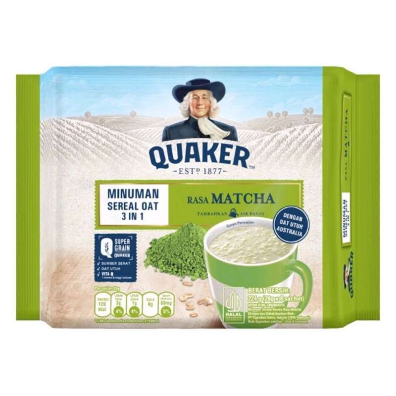 

Quaker 3in1 Matcha Oatmeal Cereal Drink 8x28 gr