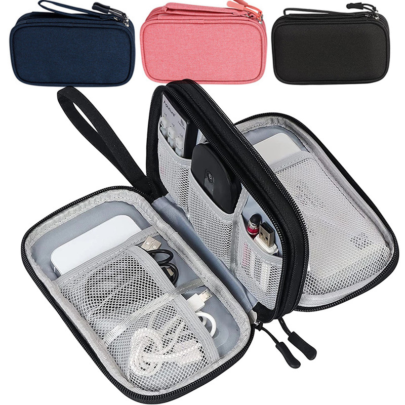 

Travel Organizer Bag Cable digital accessories storage bag Portable Waterproof Double Layers Storage Bags Power hard drive case