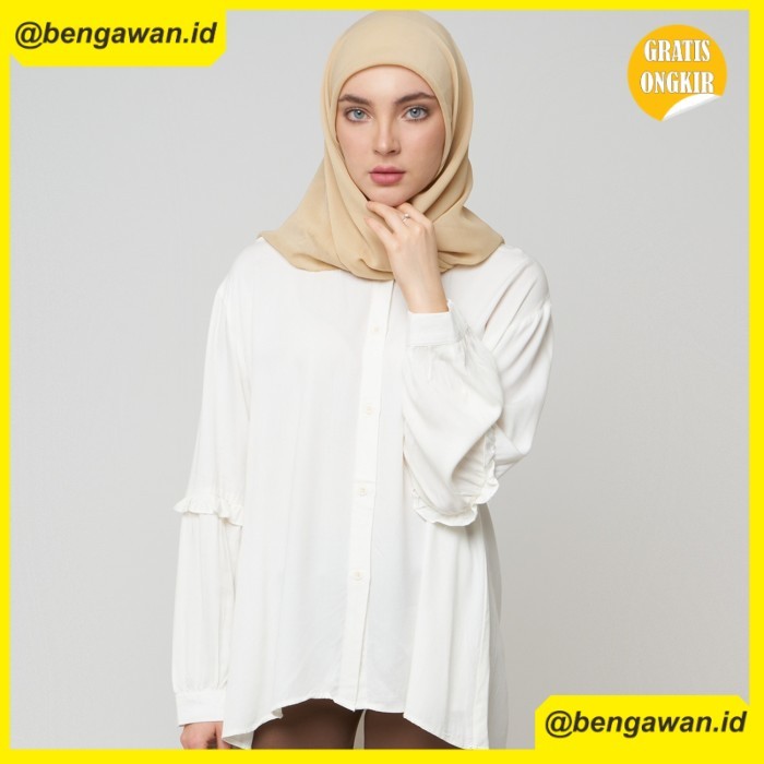 (MONE) Monellina 601001 Blouse Oversize Wanita Lengan Panjang - Lilac, XL