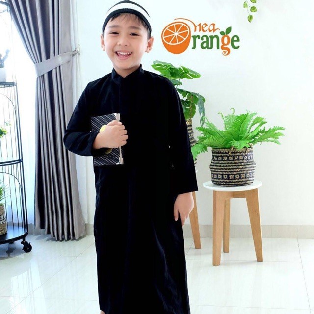 gamis anak laki - laki merk nea orange harga terjangkau kualitas bagus aneka warna dan motif polos