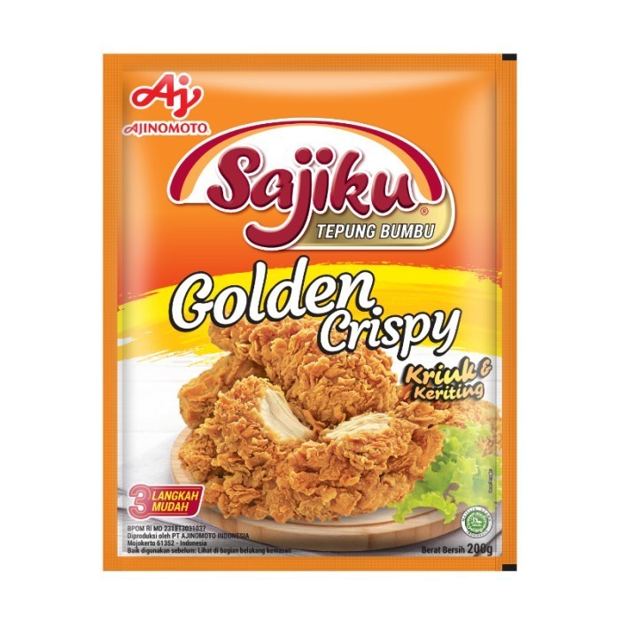 

NEW ITEM SAJIKU TEPUNG GOLDEN CRISPY 200G BAHAN MASAK