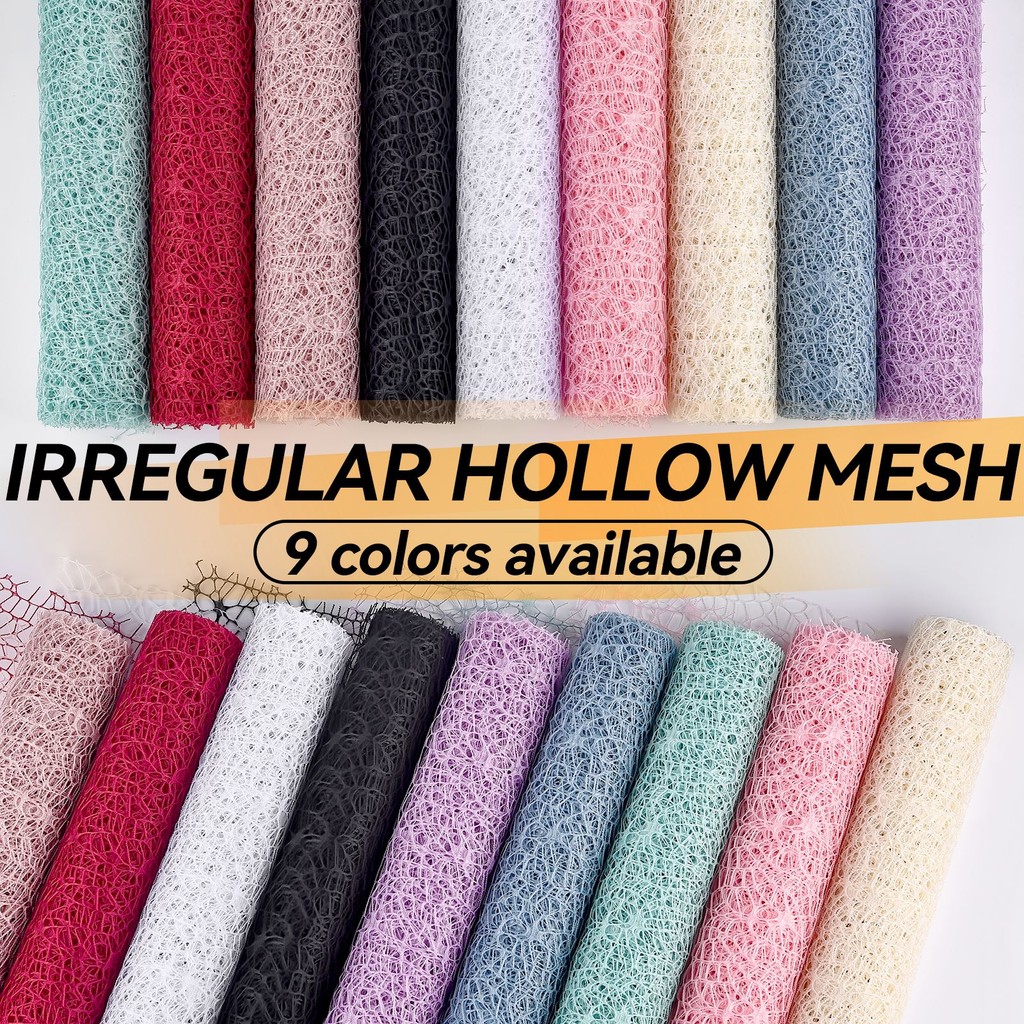 50*450cm Hollow mesh Net Mesh Flower Wrapping Paper Flower Bouquet Wrapping Paper for Packaging Fres