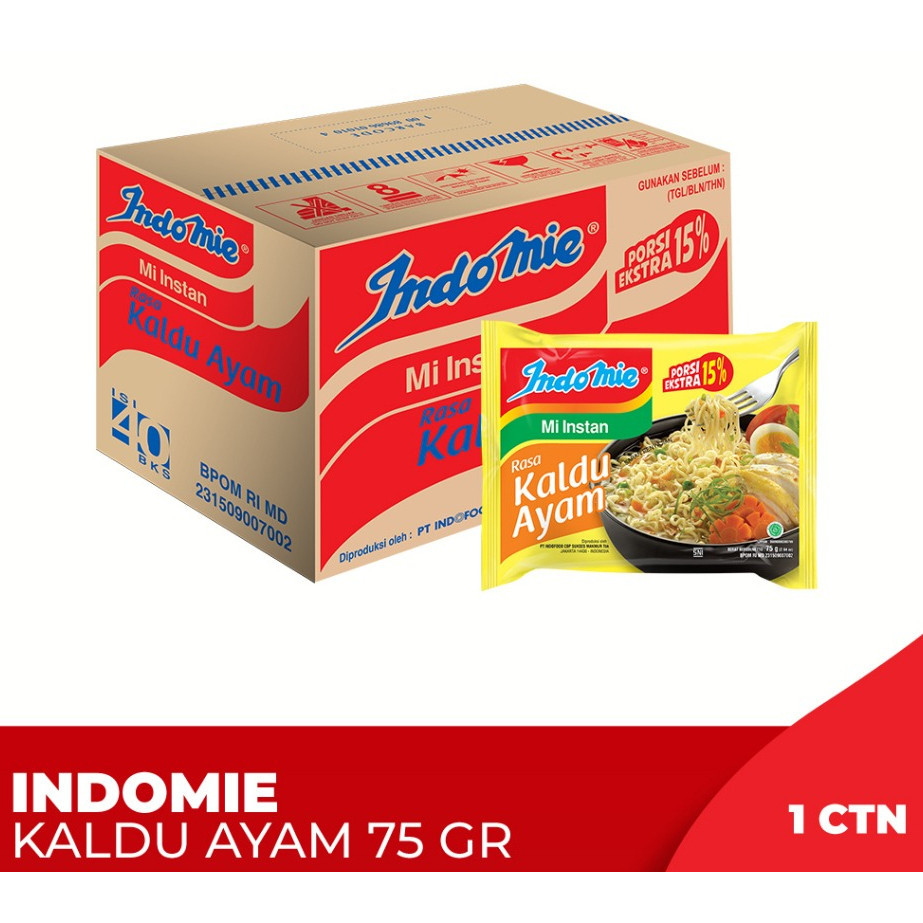 

1 ctn - Indomie Kaldu Ayam 75 gr indofood