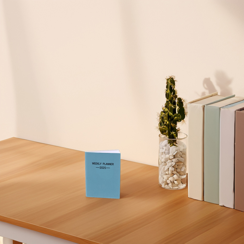 

2025 Weekly Planner Notebook Undated Agenda Schedule Daily Monthly Journal Book Portable Record Diary Plan Notepad Stationery