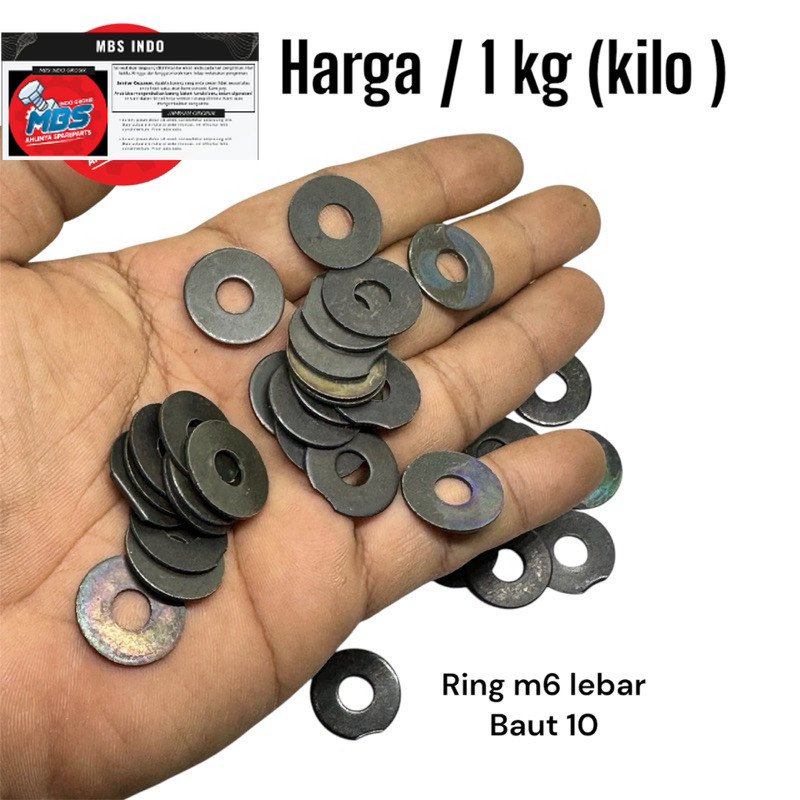 BOS BAUT WASH RING KILOAN M6 BAUT 10 harga /kg motot mobil dll hitung / kilo