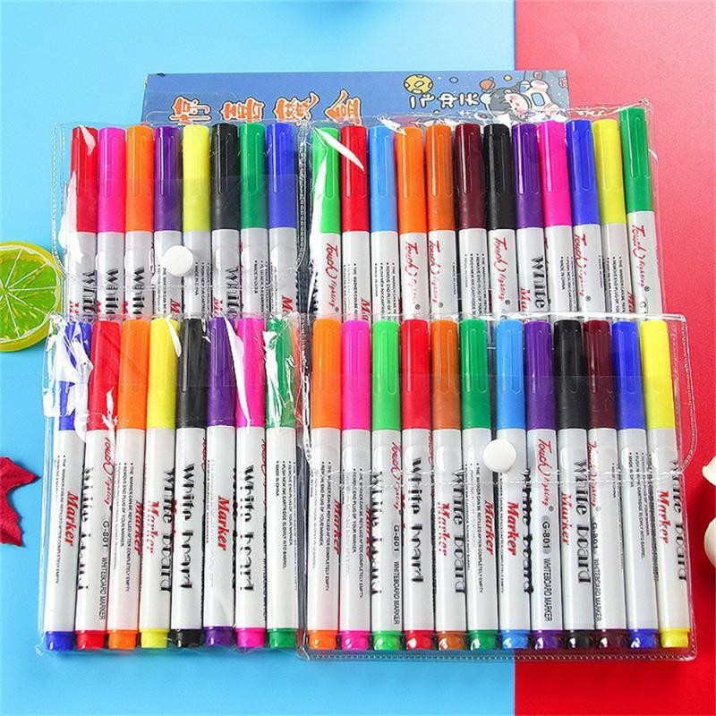 

12 Colors Whiteboard Markers Pen Erasable Colorful Marker Pens Liquid Chalk Pens for School Office Writing Painting Stationary