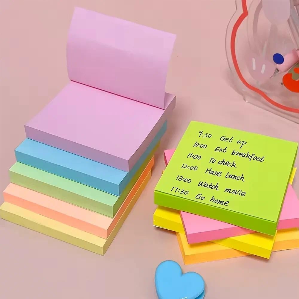 

100 Sheets Color Post-it Notes Sticky Notes Pads Posits Stickers Posted It Memo Notepad School Office Student Message Stickers