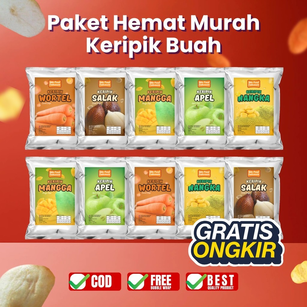 

Keripik Buah Apel Nangka Berat 50 g - Keripik Sayur - Oleh oleh Khas Malang Batu