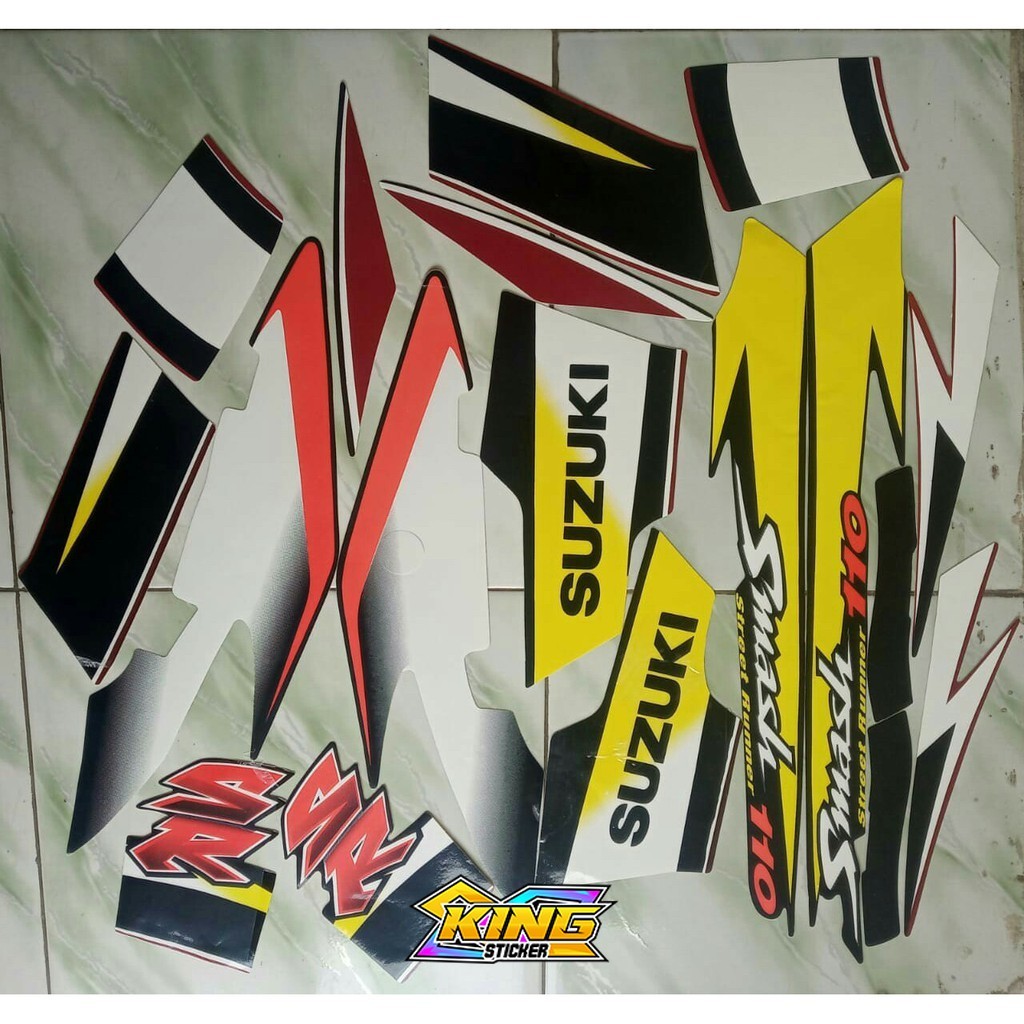 stiker striping suzuki smash SR 110 2004 2005
