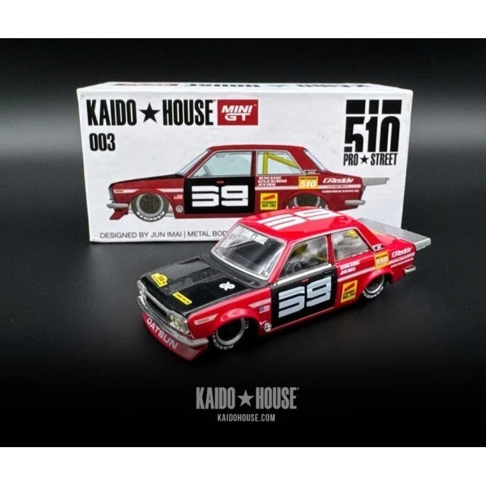 Mini GT Kaido House Datsun 510 Pro Street SK510 RED KHMG003 MiniGT