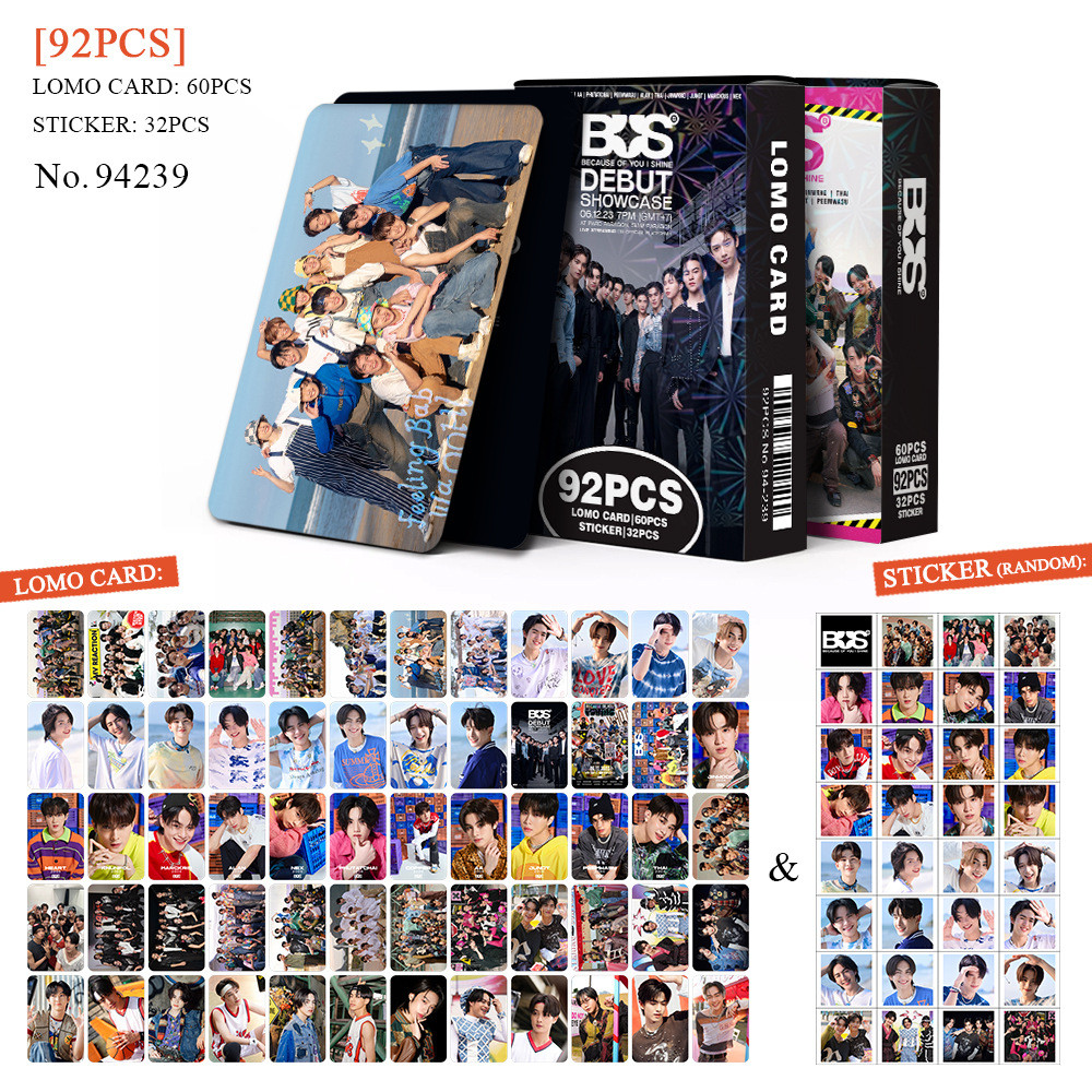 

92Pcs/Set Thailand Stars BUS Because Of You I Shine Laser Lomo Card Mini Postcard Photo Cards Stickers Fans Collection Gift
