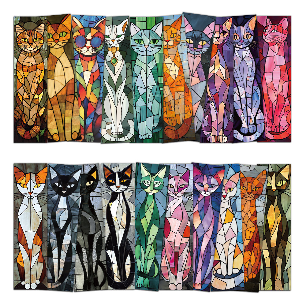 

30PCS Elegant Cat Bookmarks Exquisite Reading Pages Book Markings Student Creative Gifts Decoration Page Markings Cards