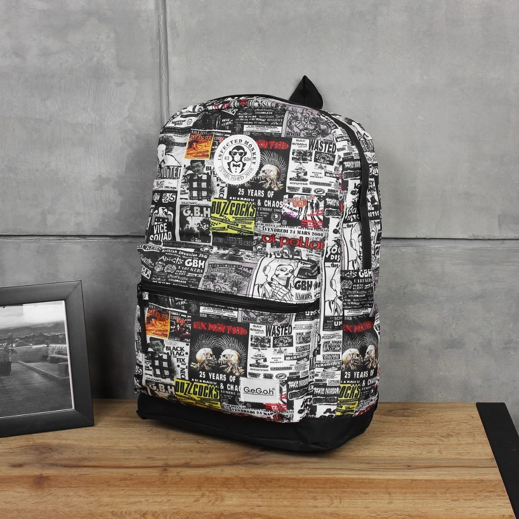 Tas Backpak Fashion Pria FullPrint Tas Sekolah Distro Hardcore Fashion - Tas Ransel Sekolah Trendy K