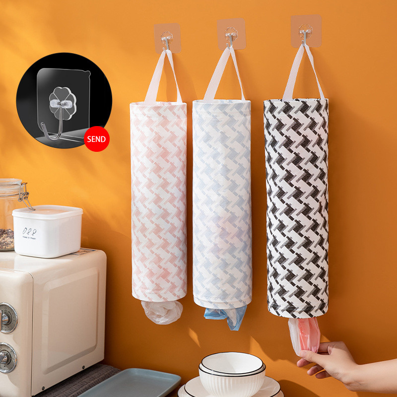 Kitchen Organizer Garbage Bag Storage Bag Kitchen Accessories Plastic Bag Hanging Garbage Collection