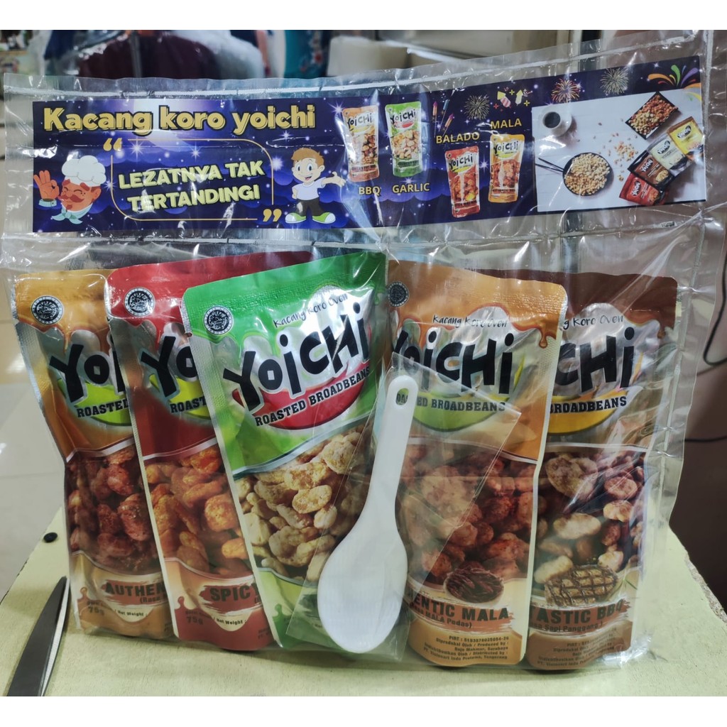 

yoichi Paket hemat 5 pc kacang koro oleh oleh khas surabaya kacang koro kupas bumbu
