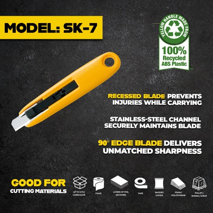 

Pisau Cutter Self-Retracting Safety Knife SK-7 Olfa